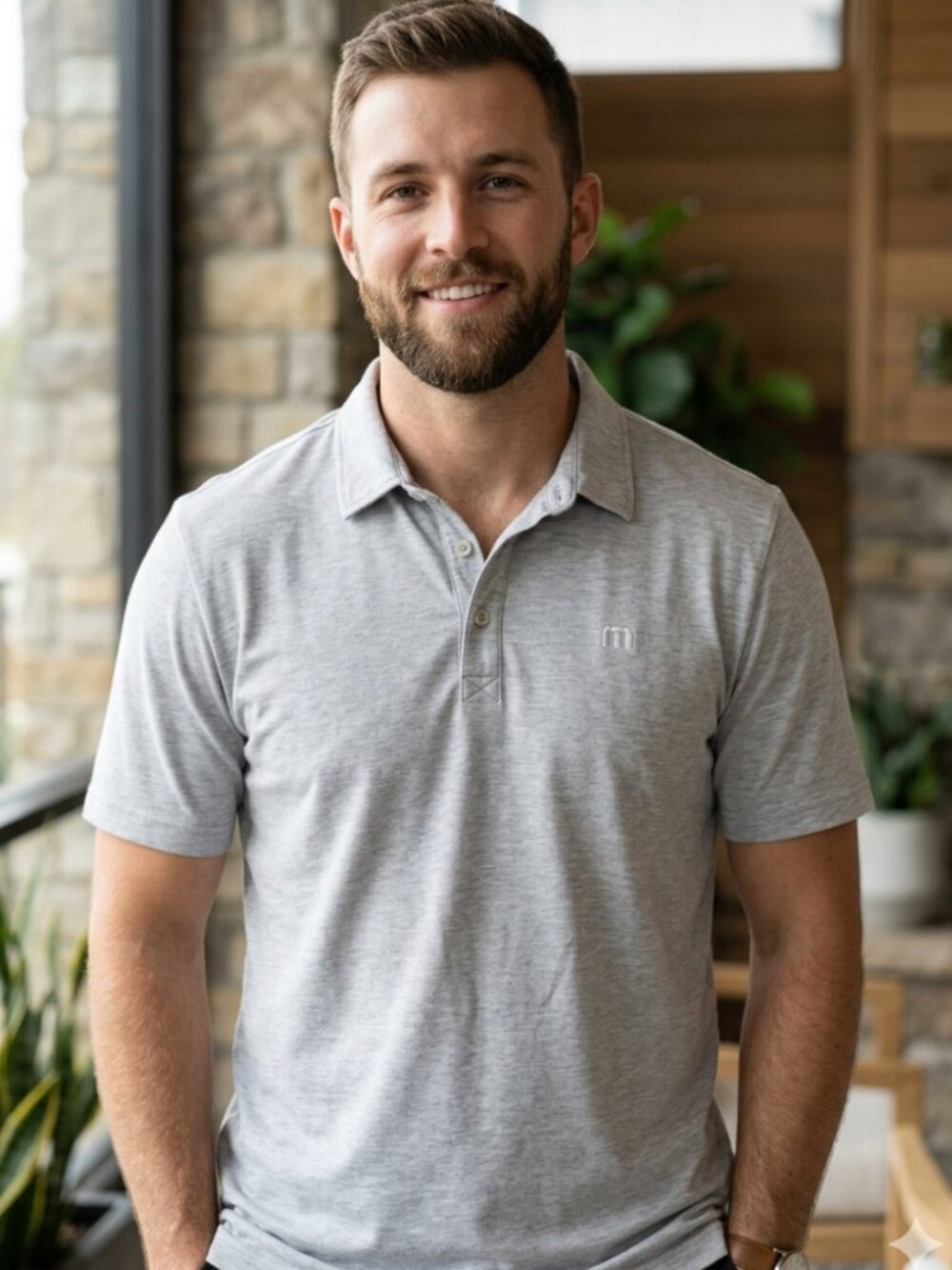 TravisMathew Grey Heather Polo Shirt • Old Money Aesthetic Casual Golf Top XXXL